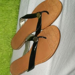 Black Coach Sandals